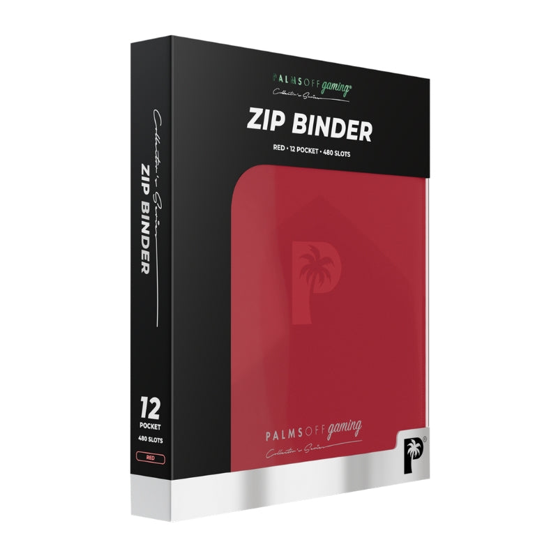 Collector's Series 12 Pocket Zip Trading Card Binder - RED