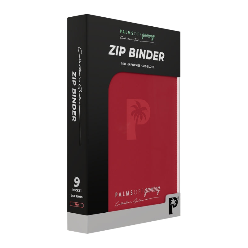 Collector's Series 9 Pocket Zip Trading Card Binder - RED