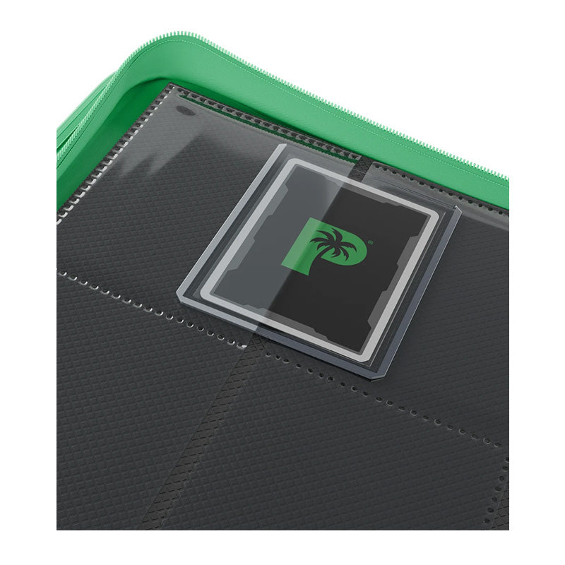 Collector's Series Card Loader TOP LOADER Zip Binder - CLEAR - GREEN