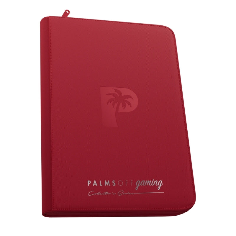 Collector's Series Card Loader TOP LOADER Zip Binder - CLEAR - Red