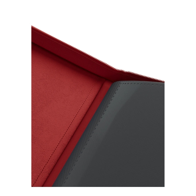 Collector's Series Card Loader TOP LOADER Zip Binder - CLEAR - Red