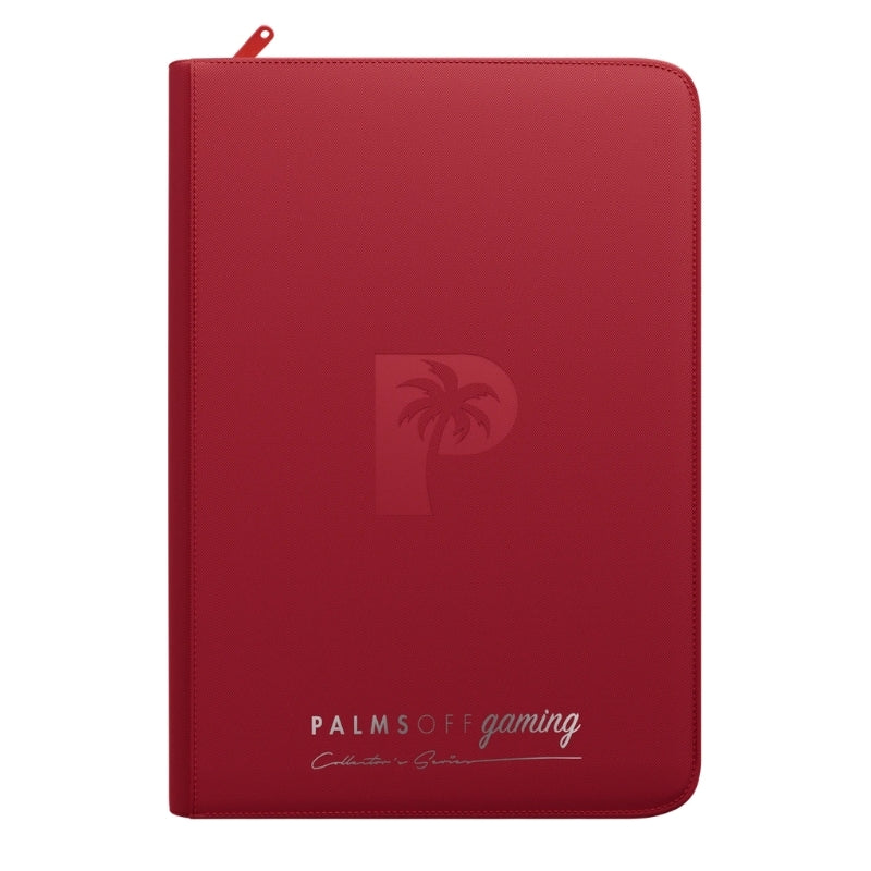 Collector's Series Card Loader TOP LOADER Zip Binder - CLEAR - Red