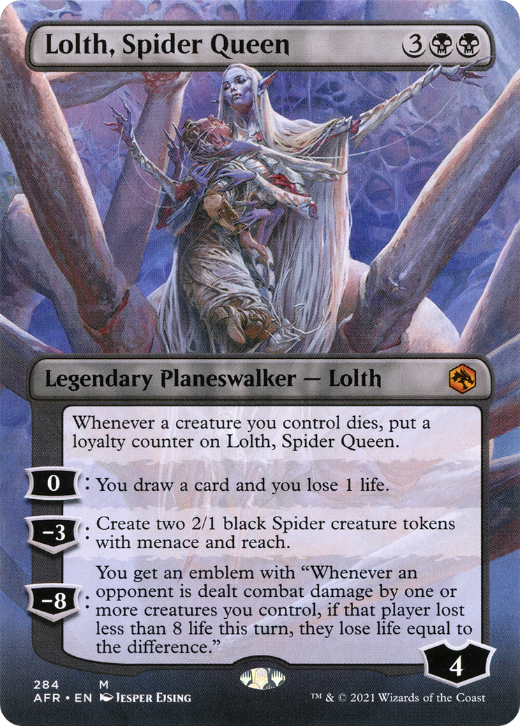 Lolth, Spider Queen (Borderless) (AFR-284) - Adventures in the Forgotten Realms - Magic The Gathering