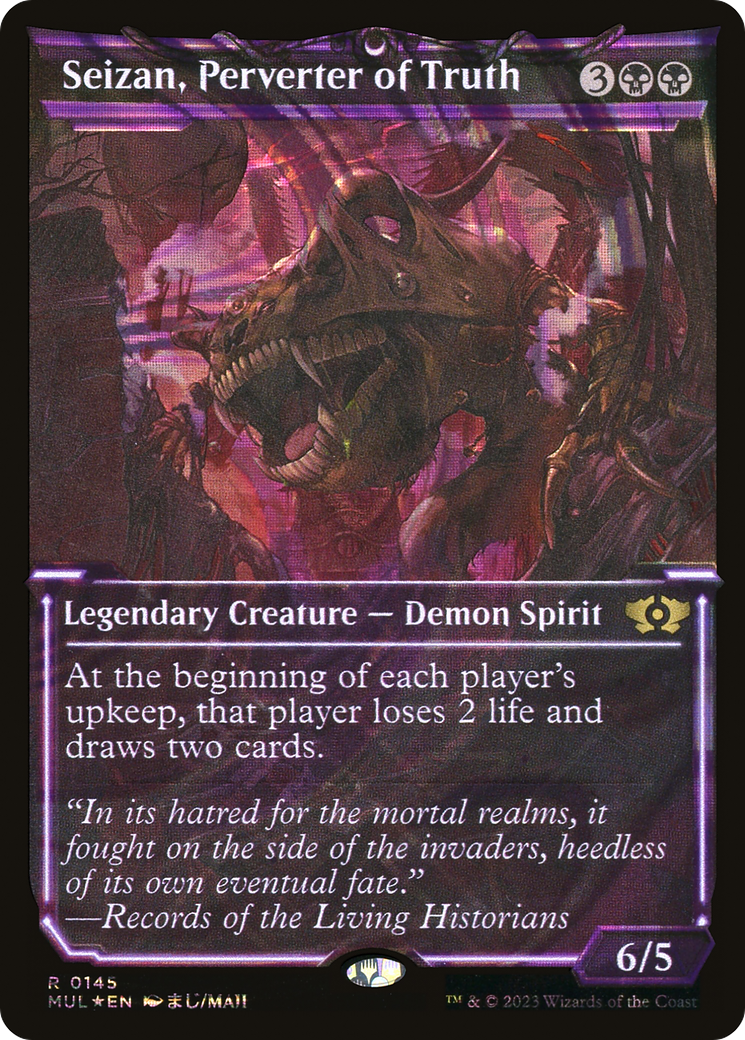 FOIL Seizan, Perverter of Truth (Halo Foil) (MUL-145) - Multiverse Legends - Magic The Gathering