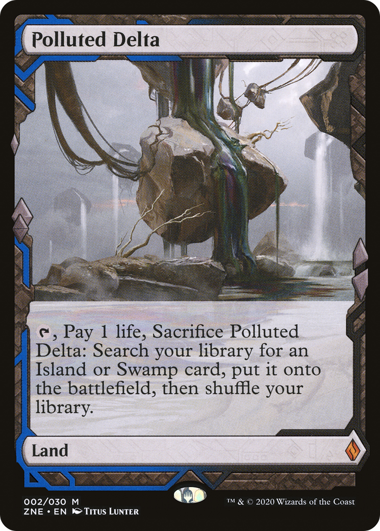 FOIL Polluted Delta (ZNE-002) - Zendikar Rising Expeditions - Magic The Gathering