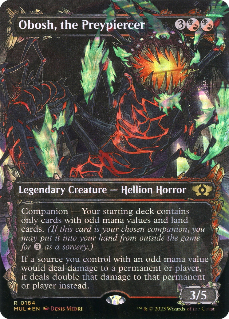 FOIL Obosh, the Preypiercer (Halo Foil) (MUL-184) - Multiverse Legends - Magic The Gathering