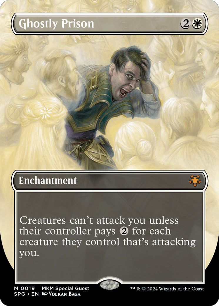 FOIL Ghostly Prison (Borderless) (SPG-019) - Special Guests - Magic The Gathering