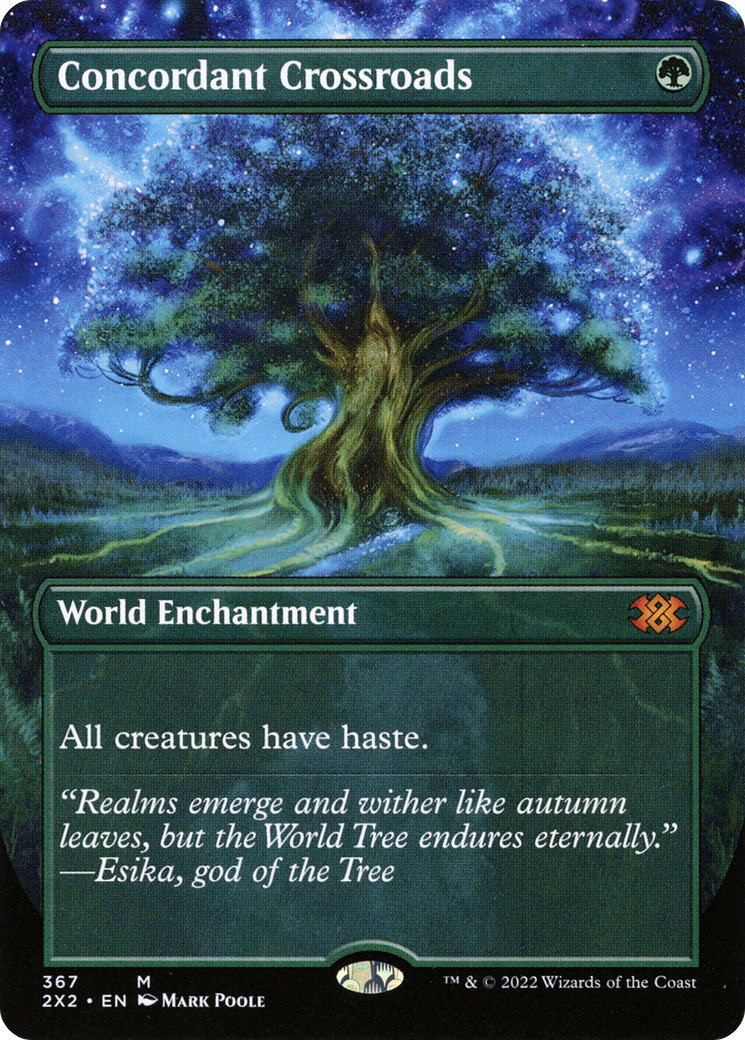 FOIL Concordant Crossroads (Borderless) (2X2-367) - Double Masters 2022 - Magic The Gathering