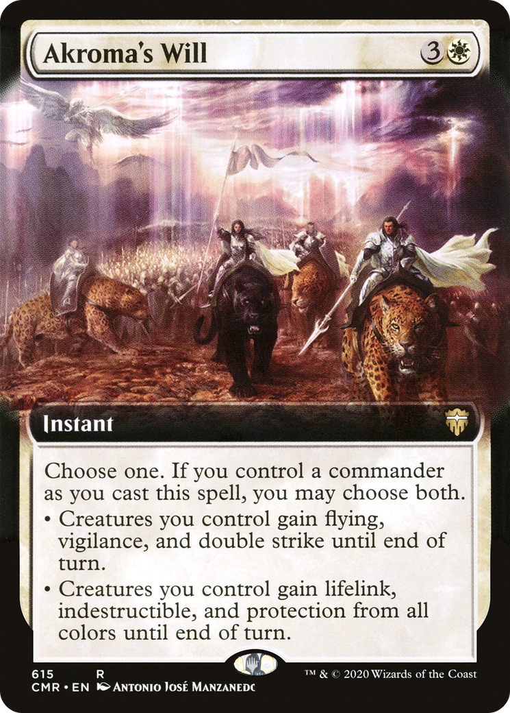 FOIL Akroma's Will (Extended Art) (CMR-615) - Commander Legends - Magic The Gathering