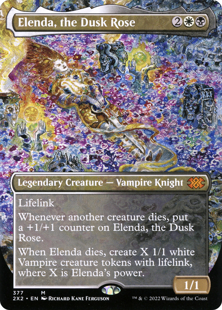 Elenda, the Dusk Rose (Borderless) (2X2-377) - Double Masters 2022 - Magic The Gathering