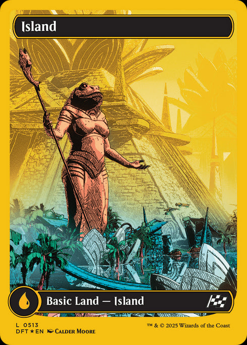 FOIL Island (DFT-513) - Aetherdrift: (Full Art) - Magic The Gathering