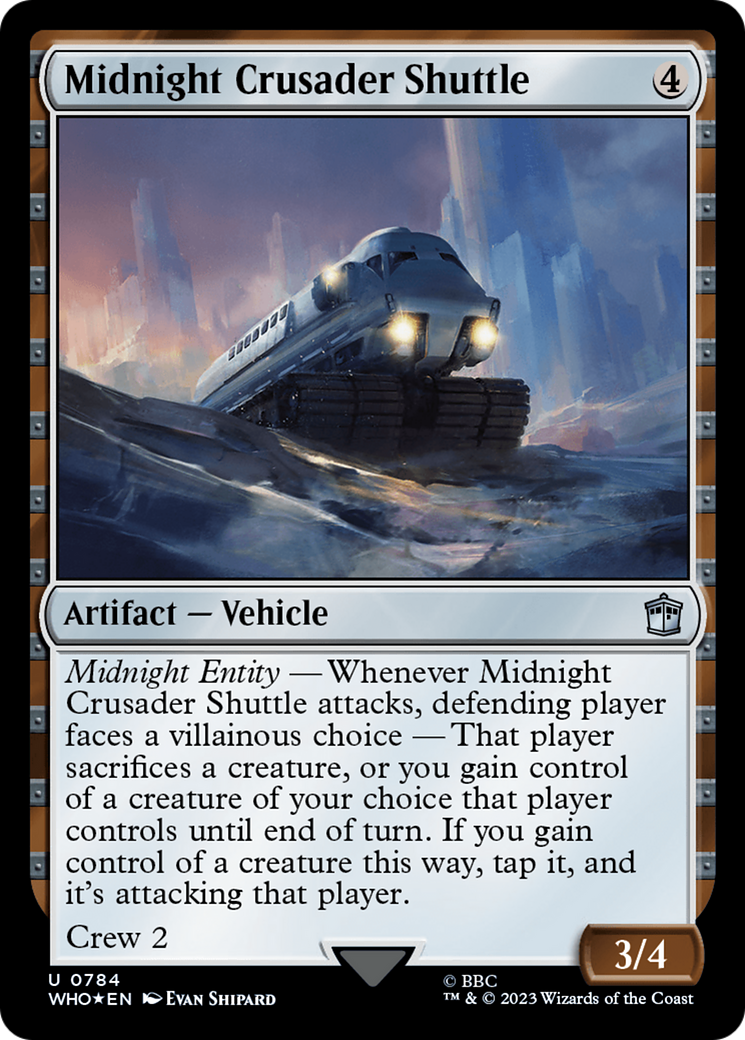 FOIL Midnight Crusader Shuttle (Surge Foil) (WHO-784) - Doctor Who - Magic The Gathering