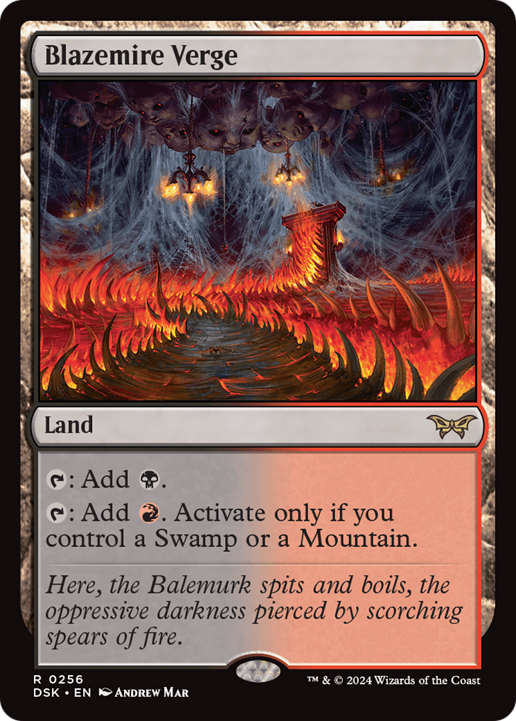 FOIL Blazemire Verge (DSK-256) - Duskmourn: House of Horror - Magic The Gathering