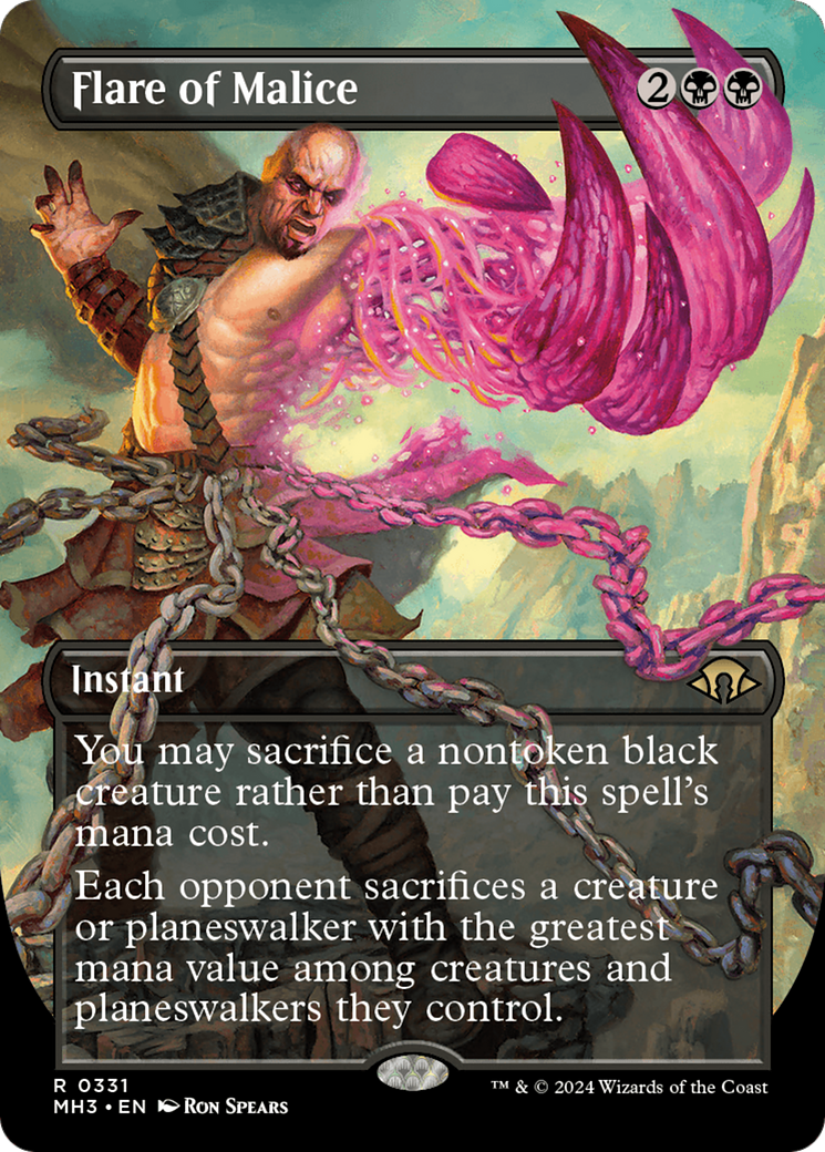 Flare of Malice (Borderless) (MH3-331) - Modern Horizons 3 - Magic The Gathering