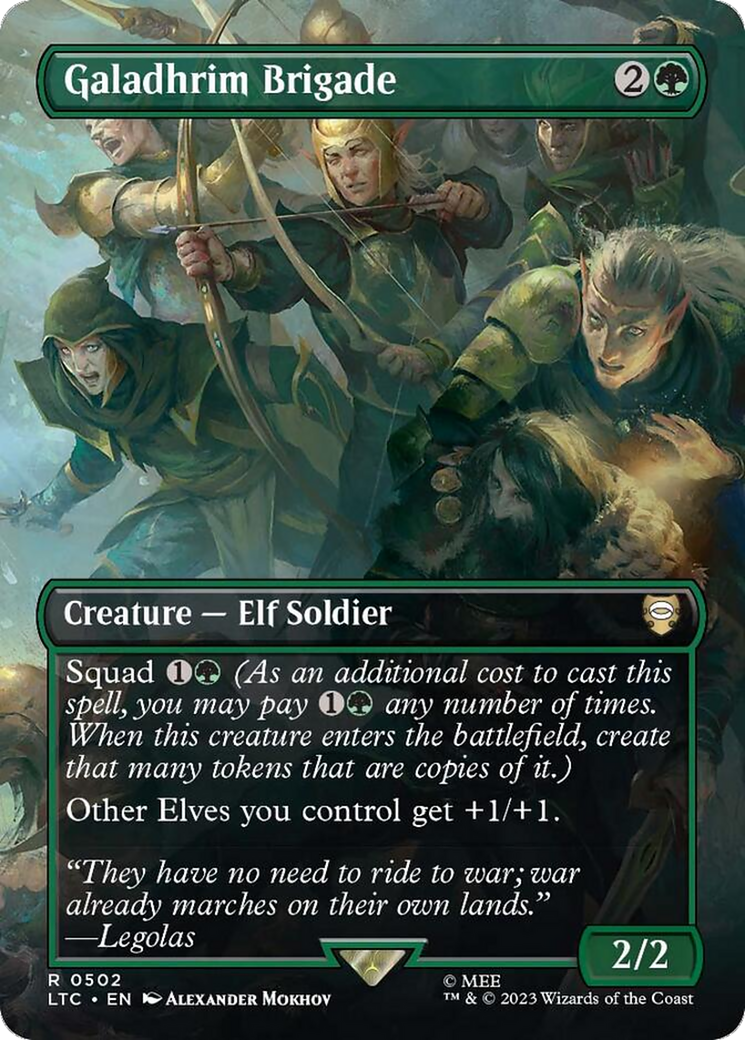 FOIL Galadhrim Brigade (Borderless) (LTC-502) - Tales of Middle-earth Commander - Magic The Gathering