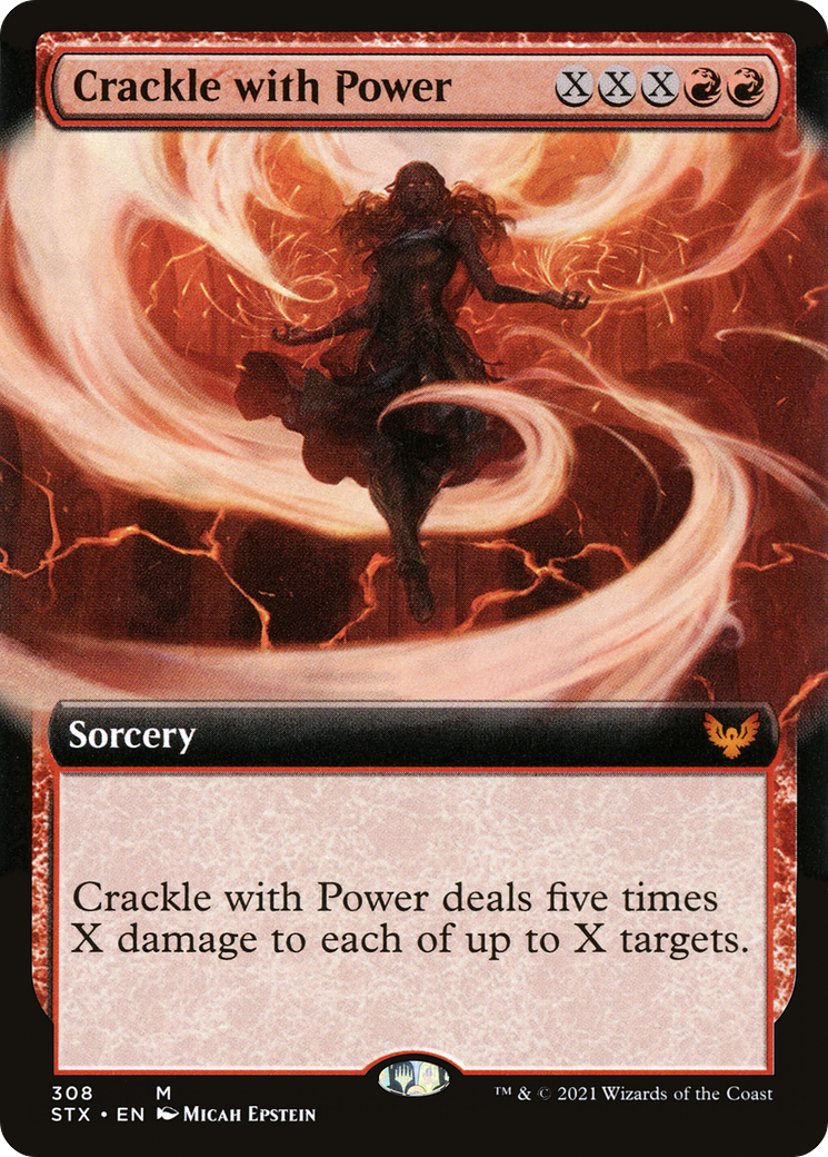 FOIL Crackle with Power (Extended Art) (STX-308) - Strixhaven: School of Mages - Magic The Gathering