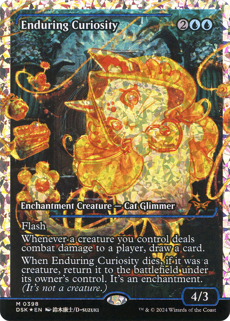 FOIL Enduring Curiosity (DSK-398) - Duskmourn: House of Horror - Magic The Gathering