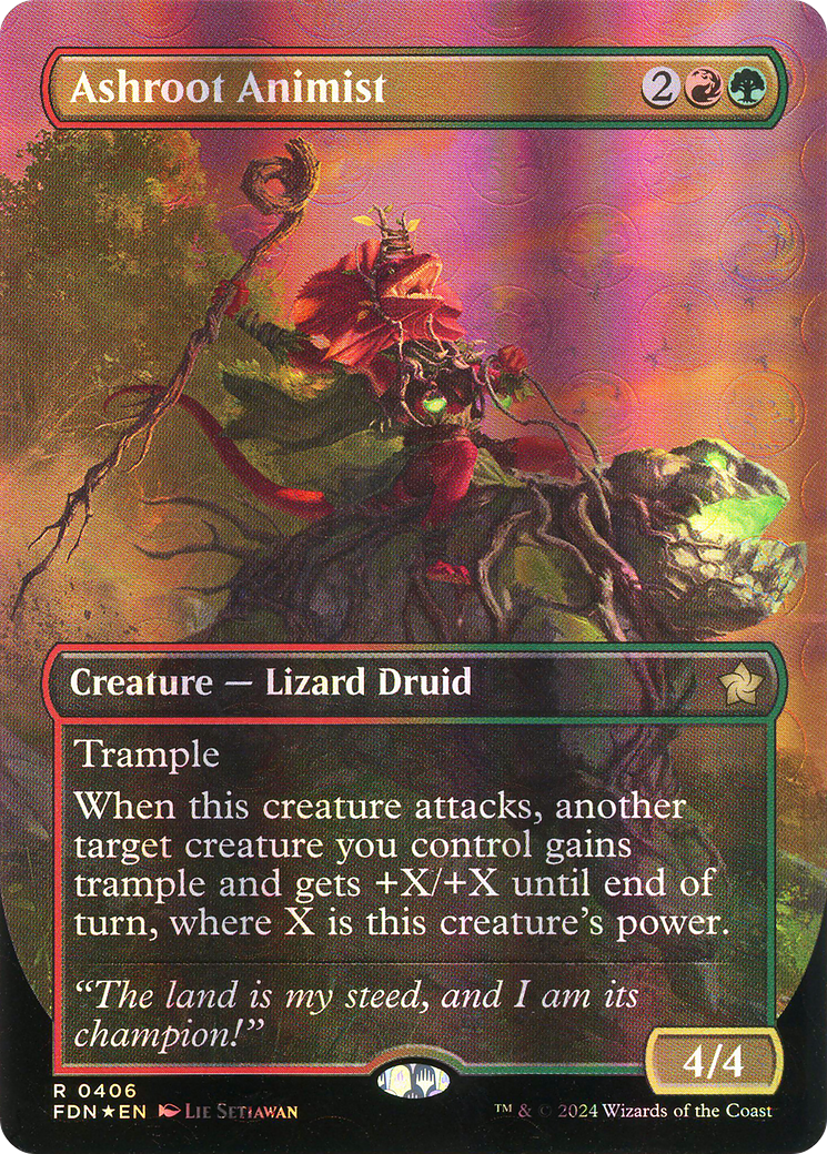 FOIL Ashroot Animist (FDN-406) - Foundations - Magic The Gathering