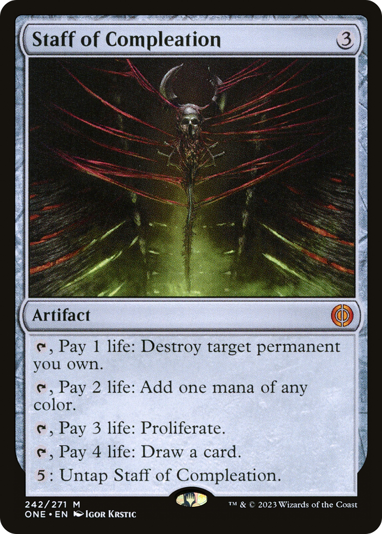 Staff of Compleation (ONE-242) - Phyrexia: All Will Be One - Magic The Gathering