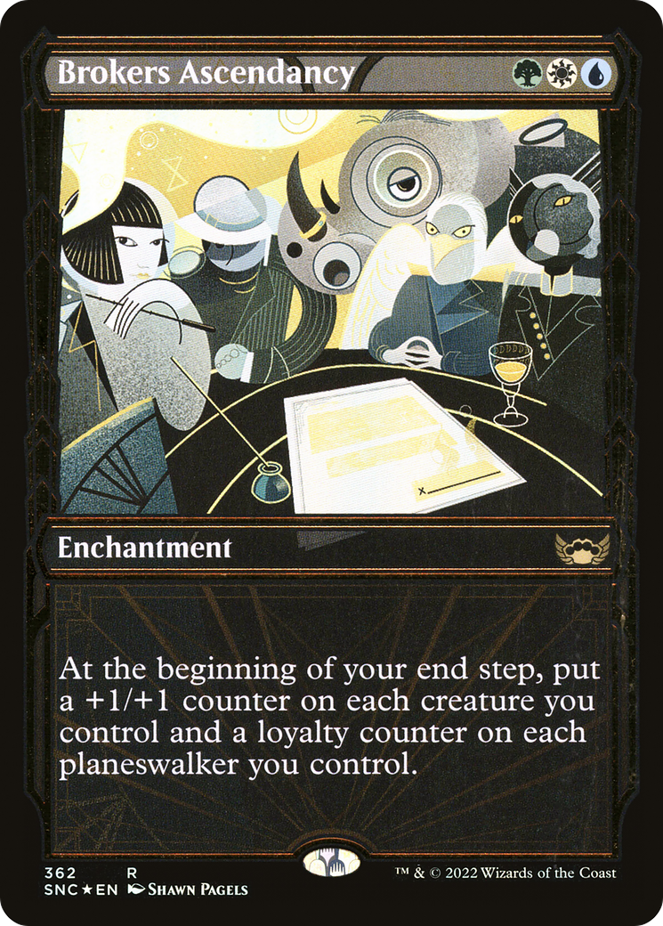 FOIL Brokers Ascendancy (Gilded Foil) (SNC-362) - Streets of New Capenna - Magic The Gathering