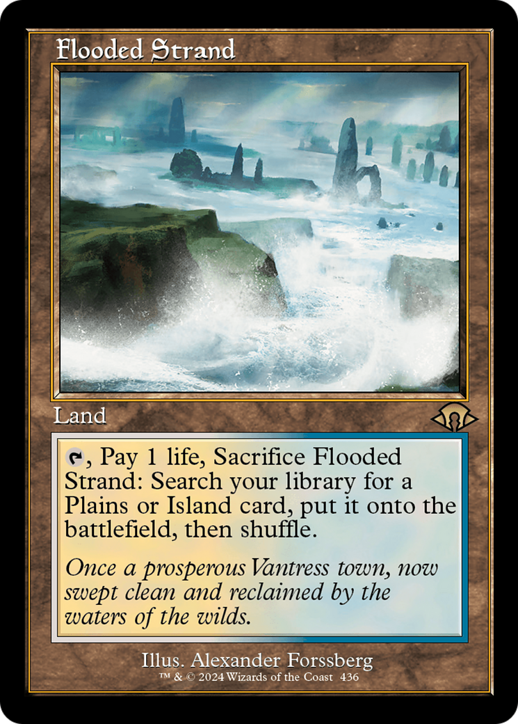 FOIL Flooded Strand (Retro Frame) (MH3-436) - Modern Horizons 3 - Magic The Gathering