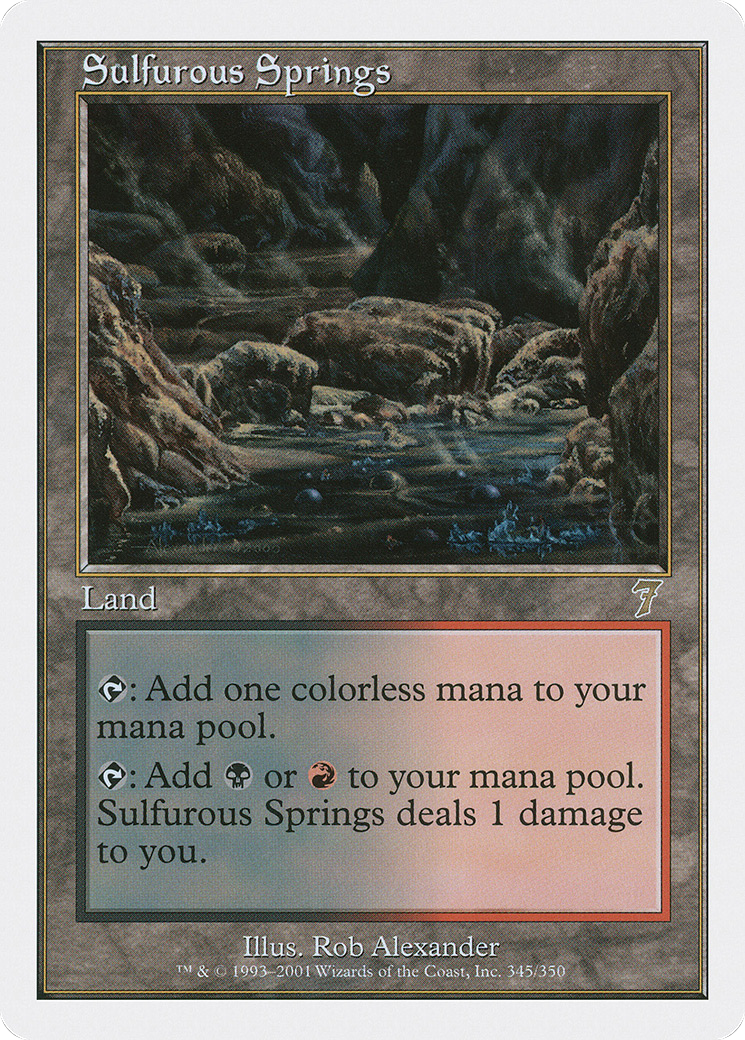 Sulfurous Springs (7ED-345) - Seventh Edition - Magic The Gathering