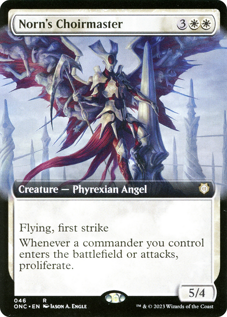 Norn's Choirmaster (Extended Art) (ONC-046) - Phyrexia: All Will Be One Commander - Magic The Gathering