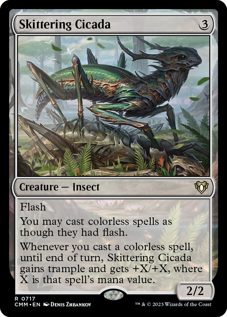 Skittering Cicada (CMM-717) - Commander Masters - Magic The Gathering