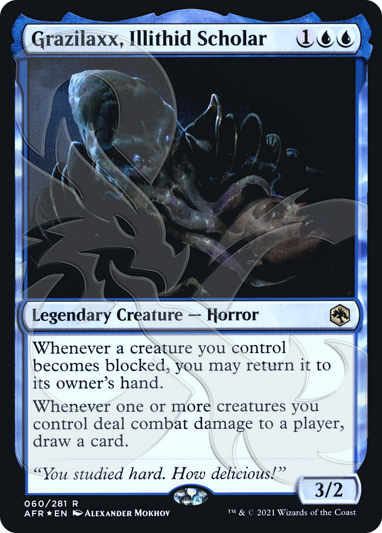 FOIL Grazilaxx, Illithid Scholar (AFR&-60A) - Adventures in the Forgotten Realms Promos - Magic The Gathering