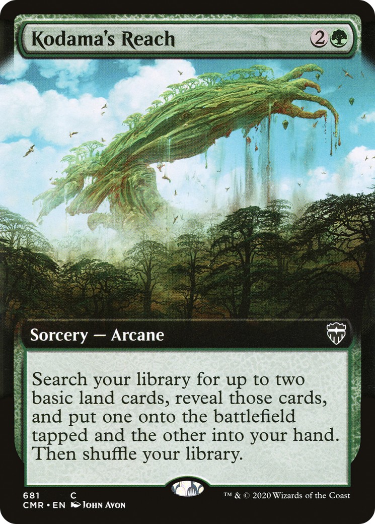 FOIL Kodama's Reach (Extended Art) (CMR-681) - Commander Legends - Magic The Gathering