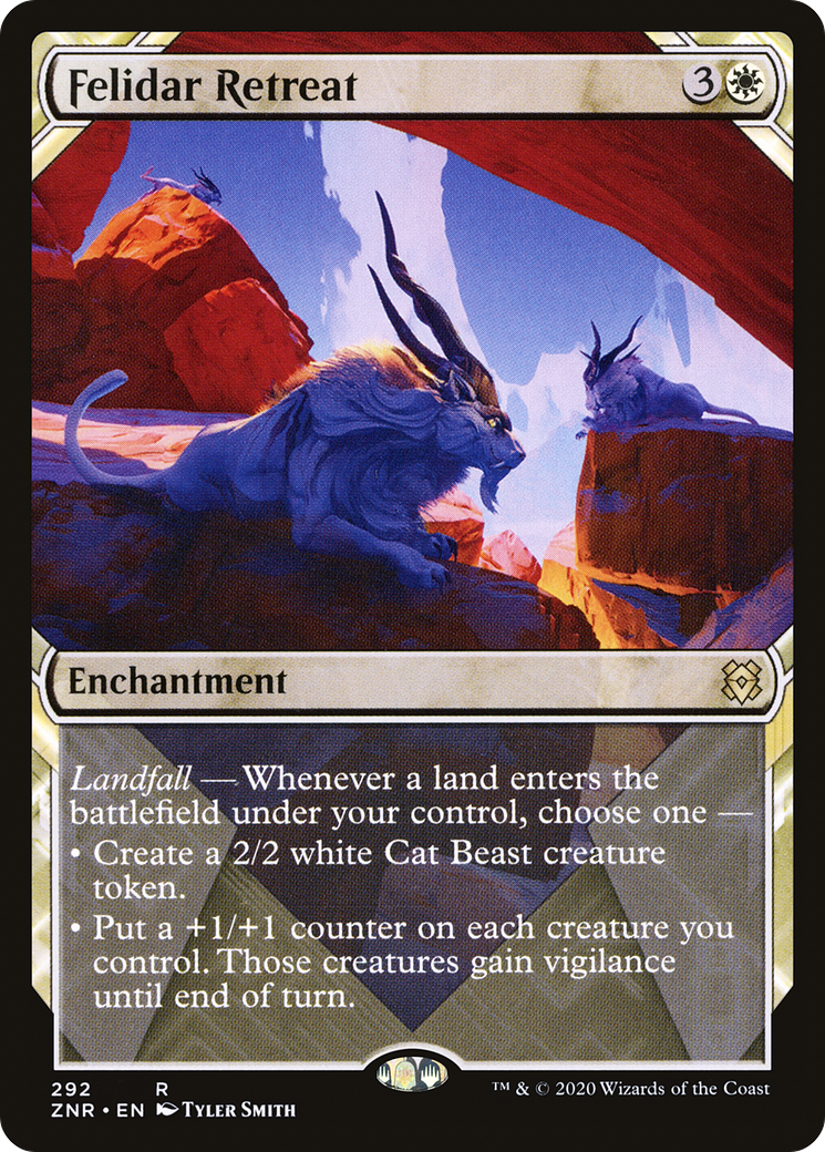 FOIL Felidar Retreat (Showcase) (ZNR-292) - Zendikar Rising - Magic The Gathering