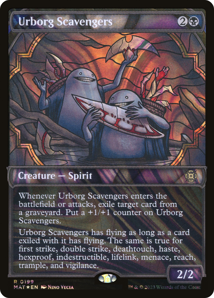 FOIL Urborg Scavengers (Halo Foil) (MAT-199) - March of the Machine: The Aftermath - Magic The Gathering