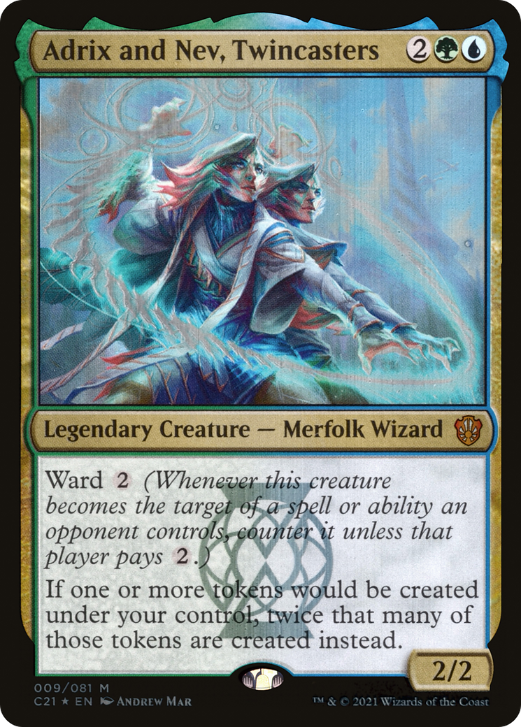 FOIL Adrix and Nev, Twincasters (C21-009) - Commander 2021 - Magic The Gathering