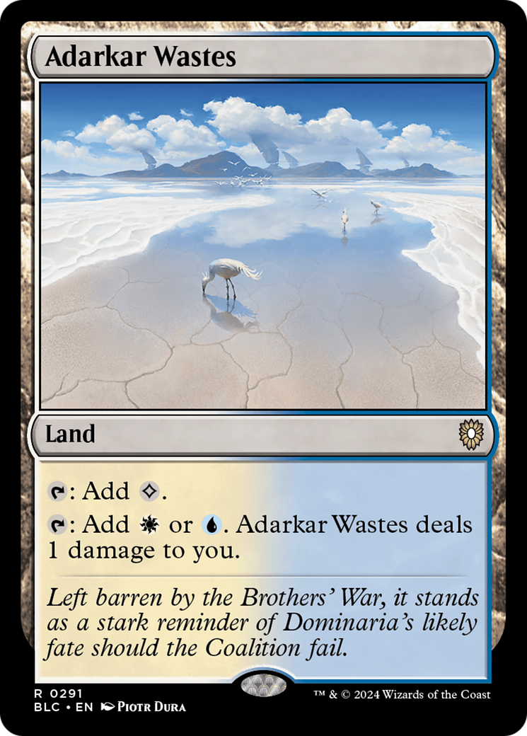 Adarkar Wastes (BLC-291) - Bloomburrow Commander - Magic The Gathering