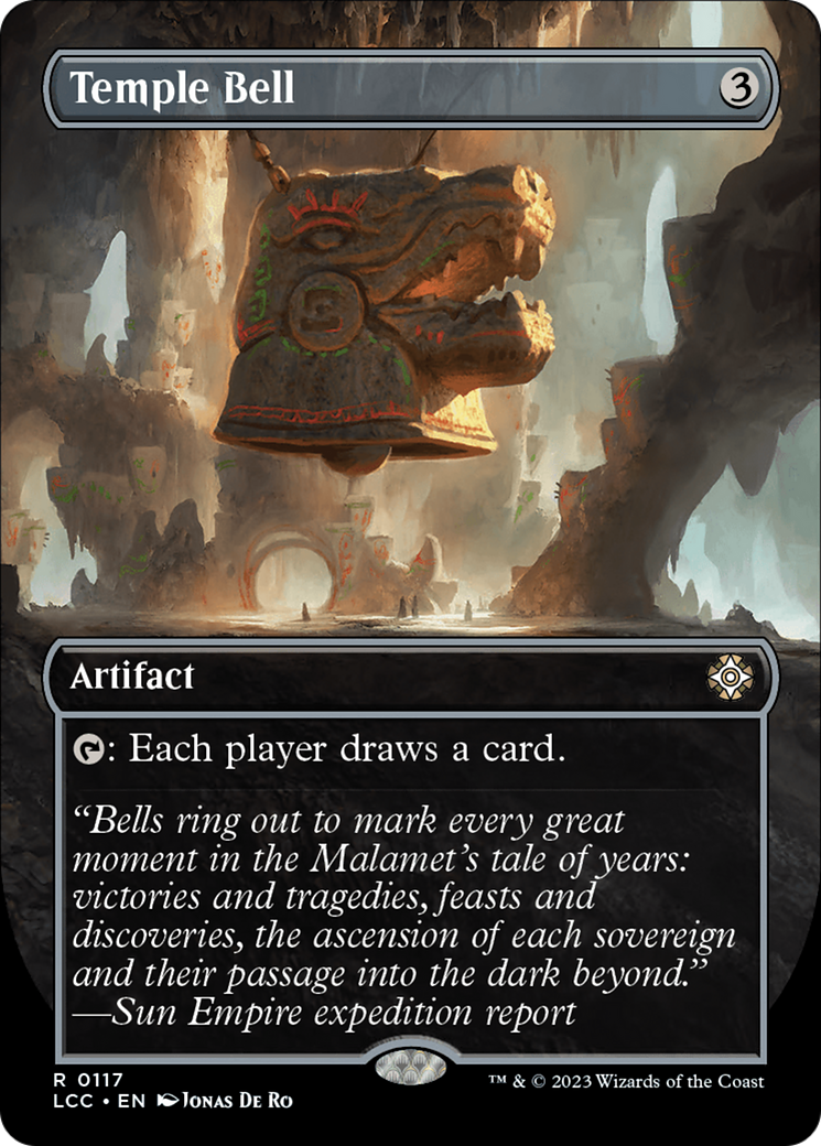 FOIL Temple Bell (Borderless) (LCC-117) - The Lost Caverns of Ixalan Commander - Magic The Gathering