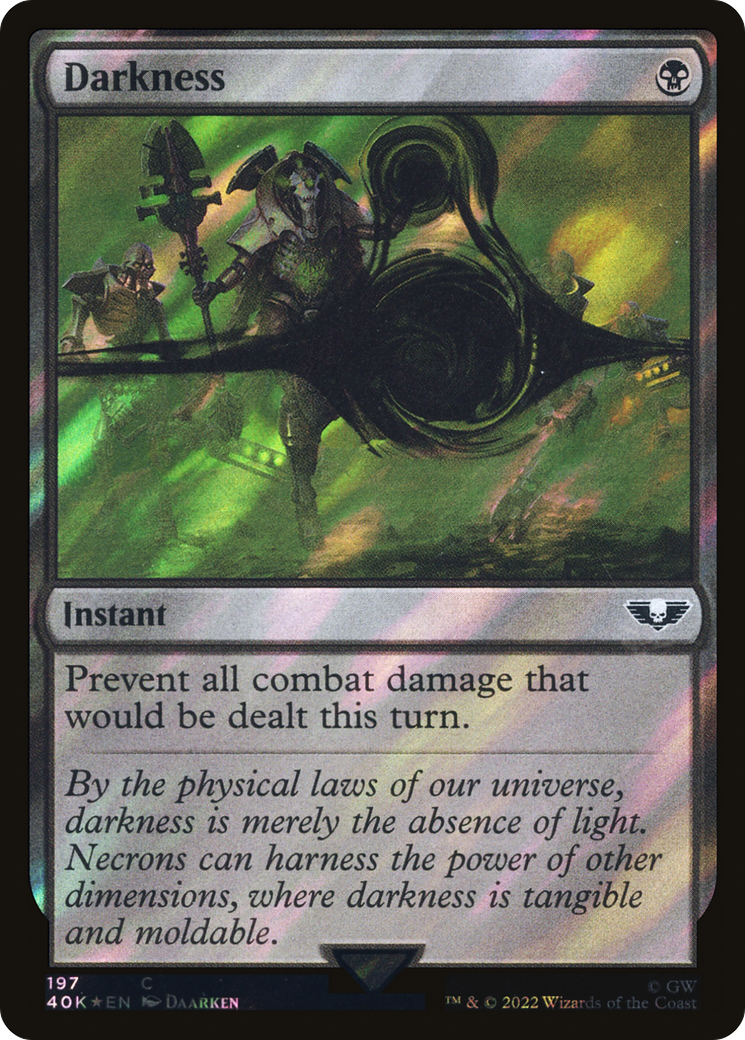 FOIL Darkness (Surge Foil) (40K-197) - Warhammer 40,000 Commander - Magic The Gathering