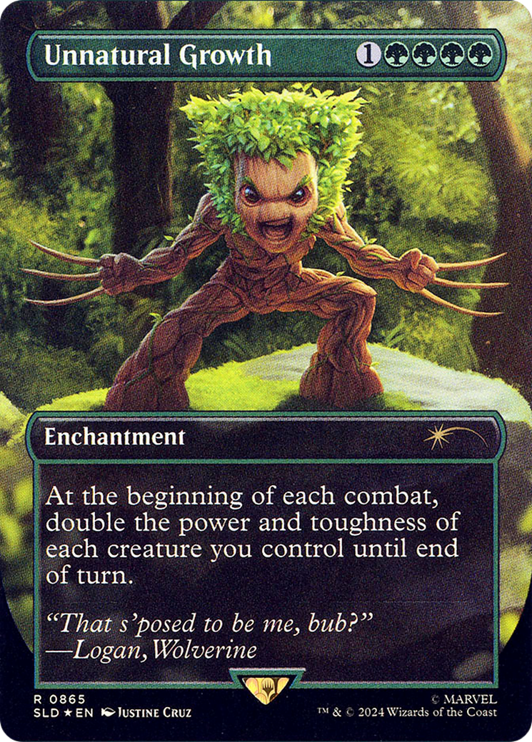 FOIL Unnatural Growth (SLD-865) - Secret Lair Drop - Magic The Gathering