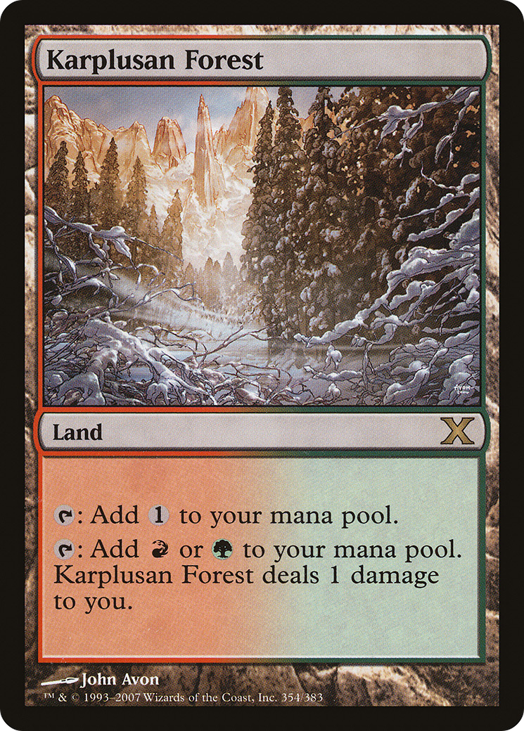 FOIL Karplusan Forest (10E-354) - Tenth Edition - Magic The Gathering