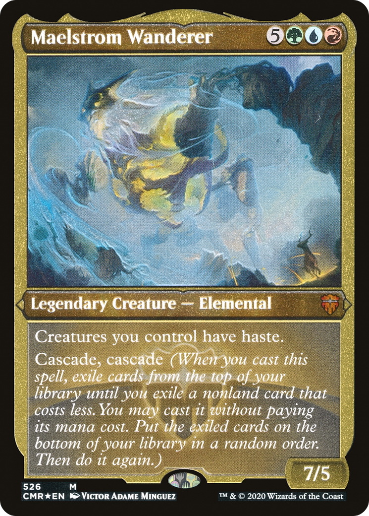 FOIL Maelstrom Wanderer (Foil Etched) (CMR-526) - Commander Legends - Magic The Gathering