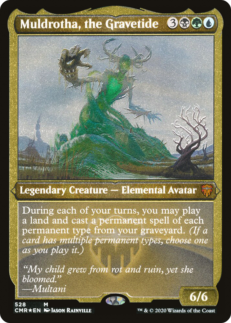 ETCHED FOIL Muldrotha, the Gravetide (Foil Etched) (CMR-528) - Commander Legends - Magic The Gathering