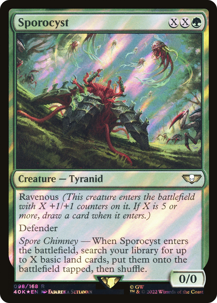FOIL Sporocyst (Surge Foil) (40K-098) - Warhammer 40,000 Commander - Magic The Gathering