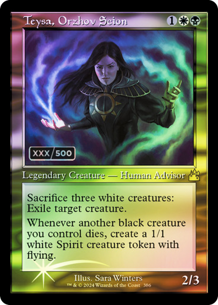 FOIL Teysa, Orzhov Scion (Retro Frame) (Serial Numbered) (RVR-386) - Ravnica Remastered - Magic The Gathering