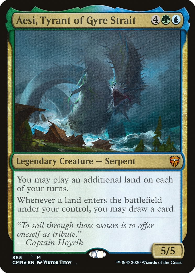FOIL Aesi, Tyrant of Gyre Strait (CMR-365) - Commander Legends - Magic The Gathering