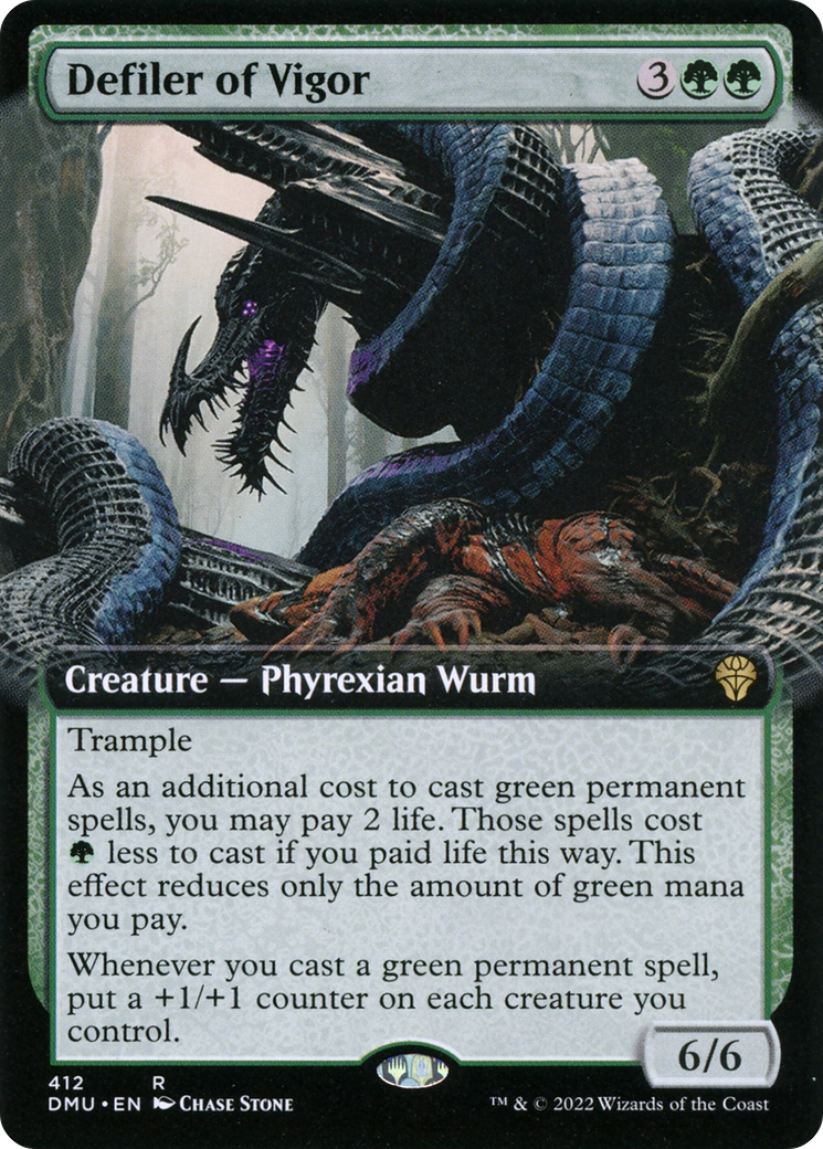 FOIL Defiler of Vigor (Extended Art) (DMU-412) - Dominaria United - Magic The Gathering