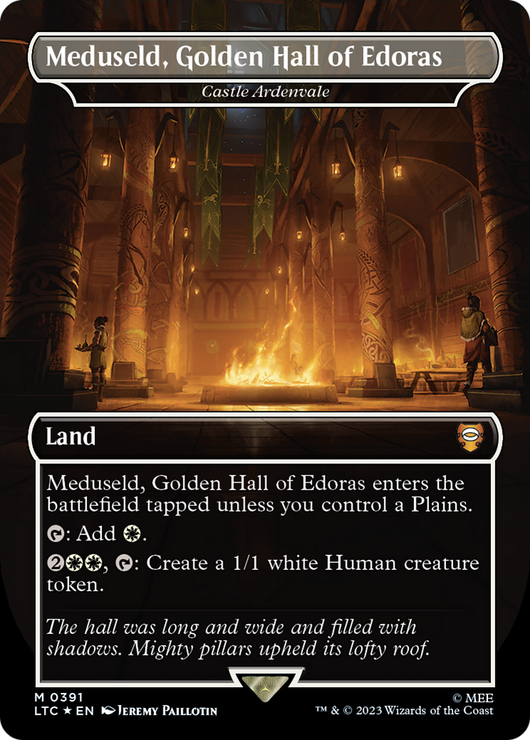 FOIL Meduseld, Golden Hall of Edoras - Castle Ardenvale (Surge Foil) (LTC-391) - Tales of Middle-earth Commander - Magic The Gathering