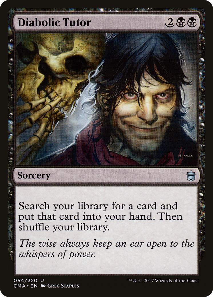 Diabolic Tutor (CMA-054) - Commander Anthology - Magic The Gathering