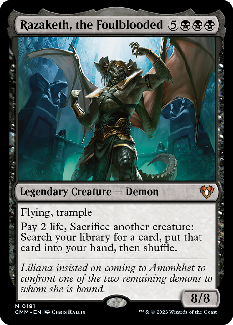 Razaketh, the Foulblooded (CMM-181) - Commander Masters - Magic The Gathering