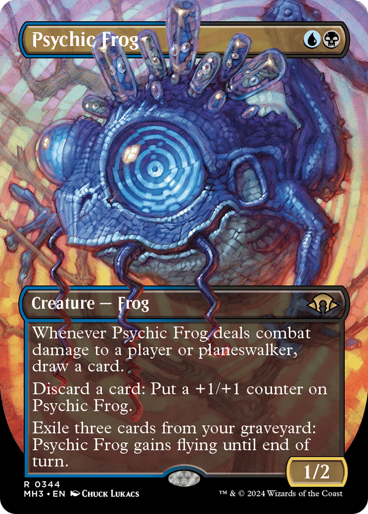 FOIL Psychic Frog (Borderless) (MH3-344) - Modern Horizons 3 - Magic The Gathering