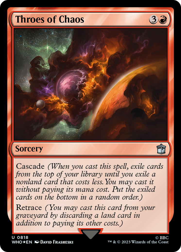 FOIL Throes of Chaos (Surge Foil) (WHO-818) - Doctor Who - Magic The Gathering