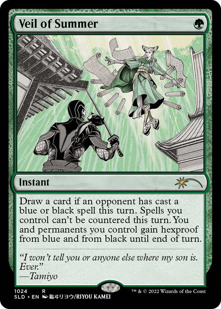 FOIL Veil of Summer (SLD-1024) - Secret Lair Drop - Magic The Gathering